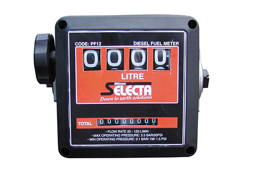 Selecta 4 Digit Mechanical Diesel Meter