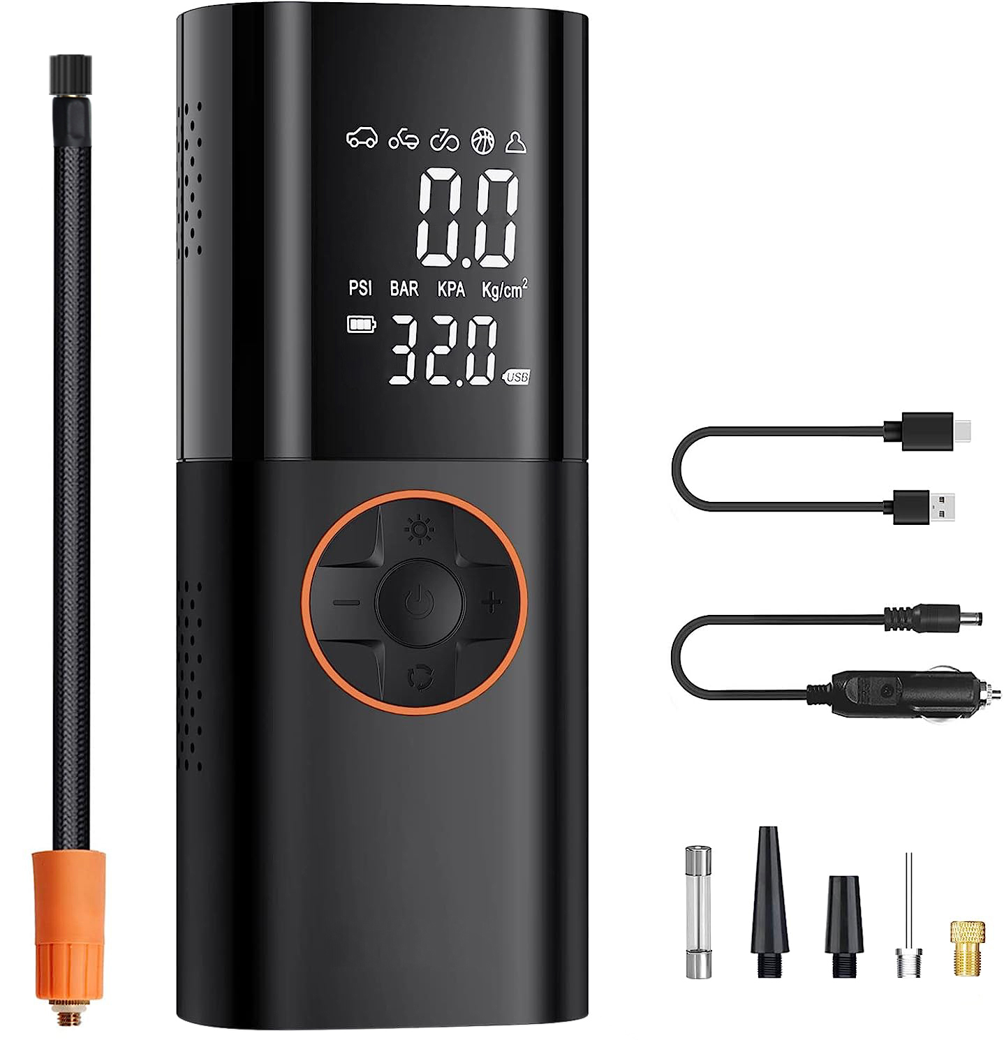 TYRE INFLATOR POWER BANK WITH LED LIGHT (118-TY9W)