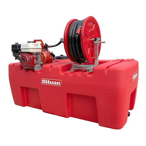 SQUATPAK 800L TWIN STAGE IMPELLER DAVEY GX200 + POLY HOSEL REEL (SQF800D-FPR3)